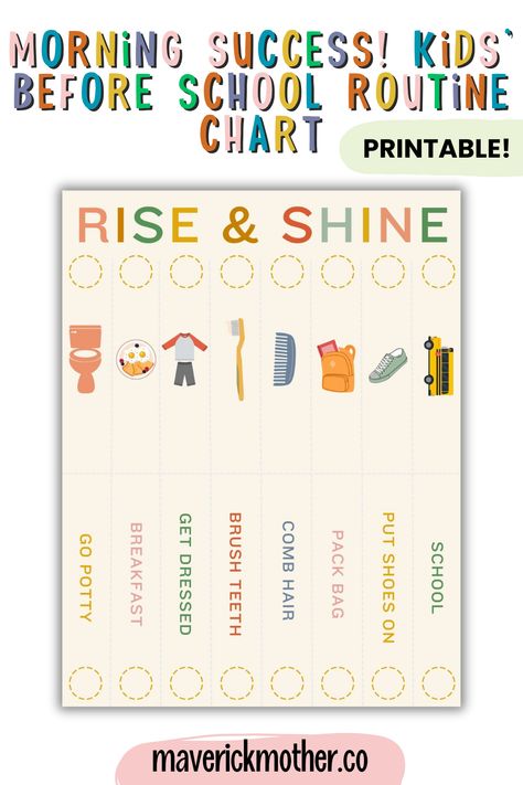 Streamline your mornings with our fun and colorful visual before school routine checklist for kids! Say goodbye to the morning chaos and hello to a smooth start of the day. Perfect for helping little ones stay on track before school. Grab your free printable and make mornings awesome! #KidsRoutine #SchoolReady #MorningChecklist #BeforeSchoolRoutine Before School Routine, Checklist For Kids, Easy Morning Routine, Morning Checklist, Breastfeeding Benefits, Routine Checklist, Cry It Out, School Routine, Routine Chart