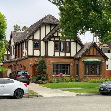 @walkinglosangeles on Instagram: "From Michael Locke’s Flickr.com account- “An English Tudor style home designed by Joseph Roberts in 1926 in the Bluff Park neighborhood of Long Beach. The property last sold in February 2012. According to the listing, the house has "remarkable detailing throughout highlighted by a Batchelder fireplace located in the living room along with a 9' barrel ceiling with original stencilling. The home was purported to be featured in the 1960's movie 'Panic in the City' Batchelder Fireplace, Beach Architecture, Barrel Ceiling, Tudor Style Homes, English Tudor, Visit California, Tudor Style, City Of Angels, English Style