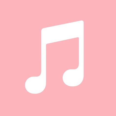 Pink App Icon Music, Home Screen Icons Pink, Pink Ios 16 Icons, Icon Pink For Apps, Pink Home Screen Icons, Ios 16 App Icons Pink, Pink Apple Music Icon, Music Icon Pink, Pink Music Icon