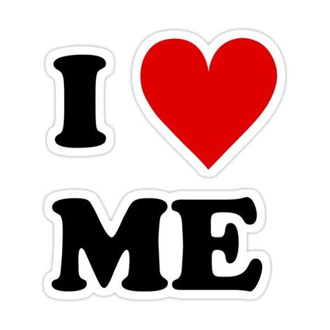 Decorate laptops, Hydro Flasks, cars and more with removable kiss-cut, vinyl decal stickers. Glossy, matte, and transparent options in various sizes. Super durable and water-resistant. Love thyself! Celebrate your self love and heart yourself with a gift. Maybe for Valentine's Day? I heart me. You should heart you. Proclaim it to family and friends with this modern design. I Love Me Sticker, Y Love Me, I Love Stickers, I Love Me Wallpaper, I Love Me Icon, Cute Heart Stickers, Laptop Decoration Stickers, I Heart, I Heart Me