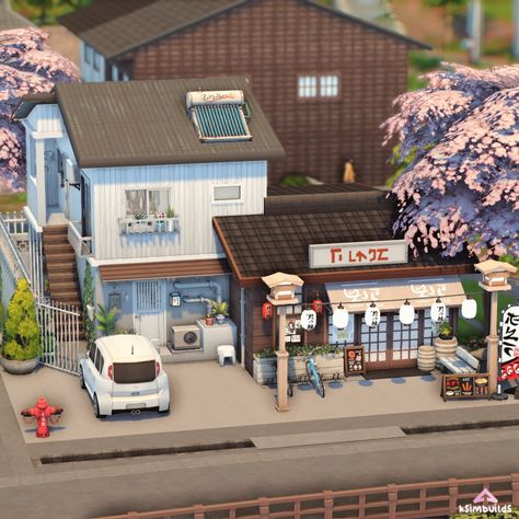 Sims 4 Korean Apartment, Sims 4 Korean House, Sims Neighborhood, Sims 4 Korean, Sims4 Build, Ts4 Builds, Sims Lots, Korean Apartment, Bt21 Characters