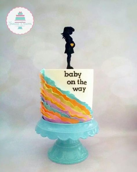 Pregnancy Announcement Cake, Pregnancy Cake, Baby Reveal Cakes, Bomb Cake, Pregnant Cake, Baby Shower Plates, Baby Shower Checklist, Pregnancy Art, Cake Decorating For Beginners