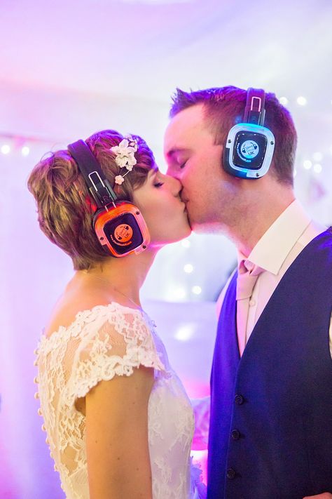 Should You Have a Silent Disco at Your Wedding? | OneFabDay.com Ireland Silent Disco, Disco Wedding, Festival Bride, Funny Wedding Photos, Bohemian Inspiration, The Wedding Singer, Quirky Wedding, Natural Wedding Photography, Relaxed Wedding