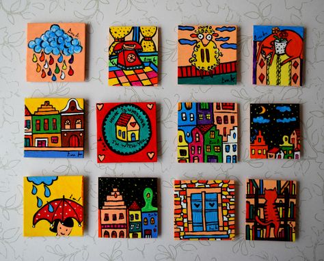 Chumbak Art, Rickshaw Paint, Windmill Drawing, Art Marocain, Handmade Paper Art, Ganesh Art Paintings, Bengali Art, Coaster Art, Kitchen Decor Wall Art