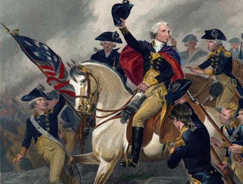 george washington | George Washington at the Battle of Princeton | President George ... George Washington Facts, Battle Of Trenton, George Washington Quotes, Continental Army, Patriotic Art, United States History, Usa Presidents, Colonial America, American Presidents