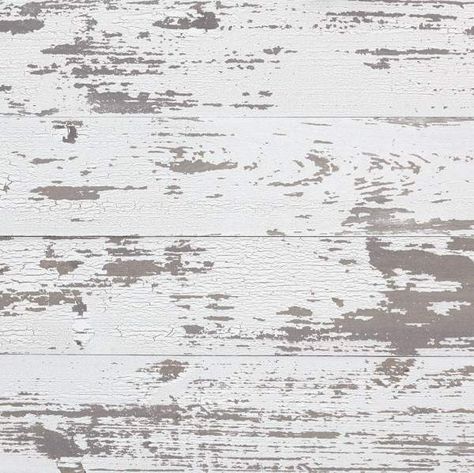 This wood comes distressed, sealed and ready for installation! Wood Panel Wallpaper White, Rustic Farmhouse Wall Paint, White Washed Wood Wallpaper, Loves Shiplap Wood Planks, Shiplap Made Of Pvc Not Wood, Wood Accent Wall Bedroom Wood Boards & Planks, Faux Brick And Shiplap Wall, Interior Accent Wall, Seashell Mosaic