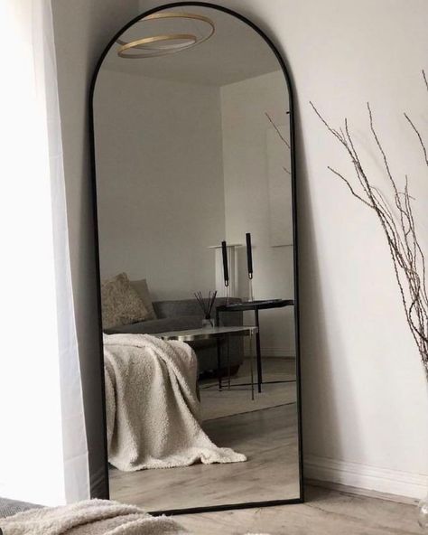 Arc mirror available DM for order #namaslay #namaslaycustomstore #namaslaydecor #mirror #arcmirror Mirror Leaning Against Wall, Home Cocktails, Arc Mirror, Arched Floor Mirror, Mirror With Stand, Mirror For Living Room, Leaning Mirror, Mirror Wall Living Room, Living Room Mirrors