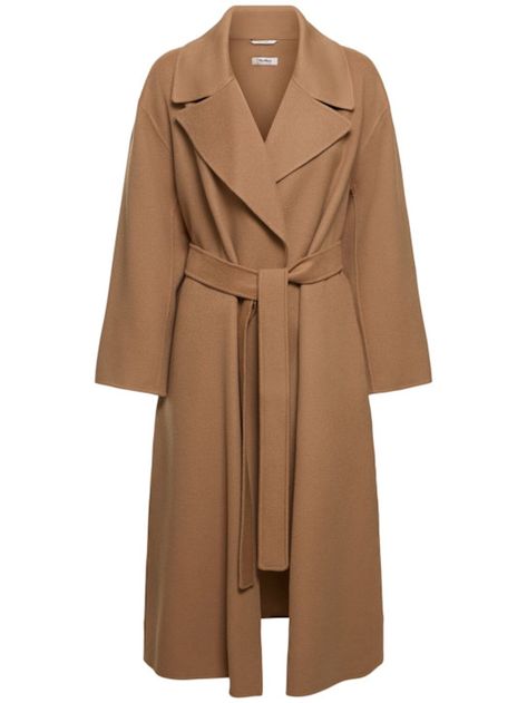 Olanda wool belted coat - 'S Max Mara - Women  | Luisaviaroma Parka Coat Women, Camel Wool Coat, Gray Wool Coat, Wool Coat Women, Tweed Coat, Womens Parka, Belted Coat, Wool Blend Coat, Parka Coat