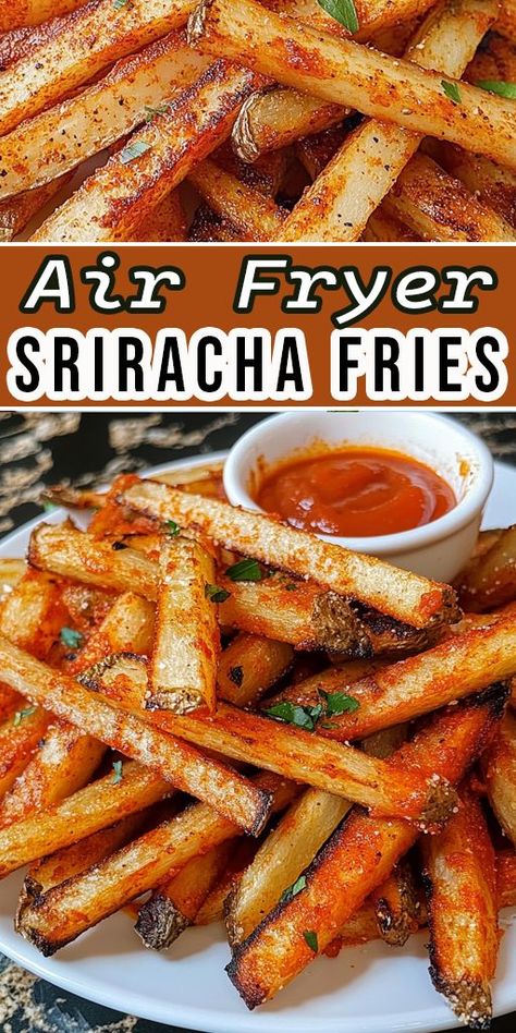 🌶️🍟 Turn up the heat with Air Fryer Sriracha Fries! These crispy fries are coated in spicy Sriracha for the perfect blend of crunch and kick. Ready in no time and guilt-free! Perfect for snack lovers. 🥳 #AirFryerFries #SpicySnacks #HealthyRecipes #SrirachaLovers 🔥 Homemade Fries In Air Fryer, Air Fryer Home Fries, Fries In Air Fryer, Air Fryer Fries, Air Fryer French Fries, Crispy Fries, Homemade Fries, Easy Main Dishes, Home Fries