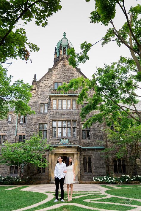 Pre-Wedding Session – Trinity College, Toronto Canada by: Rowell Photography Knox College, Southern Ontario, Photoshoot Locations, Summer Engagement Photos, Happy Married Life, Trinity College, Engagement Inspo, Wedding Session, Wedding Location