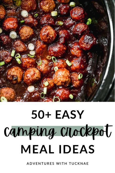 50+ Easy Camping Crockpot Meal Ideas Camping Crockpot Meals, Rv Dinner Ideas, Camping Dinner Ideas, Crockpot Meal Ideas, Rv Camping Recipes, Camping Meal Ideas, Super Simple Recipes, Camping Dinner, Camping Meal