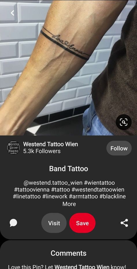 Band Tattoo, Arm Tattoos, Line Tattoos, Arm Tattoo, Mens Bracelet, Band, Tattoos, Quick Saves