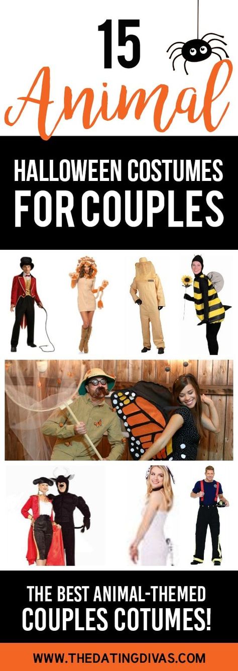 COUPLES HALLOWEEN COSTUME IDEAS Animal Halloween Costumes for Couples- okay, these are fun! #couplescostumes #halloweencostumes Zoo Animal Costumes Women, Animal Costumes Women Diy, Animal Halloween Costumes For Women, Unique Couple Costumes, Animal Costumes Women, Animal Costumes For Adults, Unique Couples Costumes, Halloween Costumes Diy Couples, Cute Couples Costumes