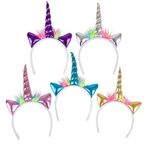 Metallic Unicorn Headbands - 12 ct Novelty Toys Headband Costume, Unicorn Party Supplies, Horn Headband, Party Expert, Three Girls, Unicorn Headband, Unicorn Horn, Novelty Toys, Halloween Items