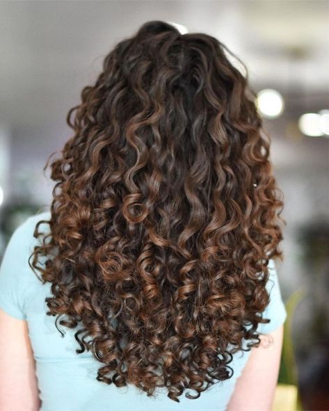 Curly Hair Color Ideas, Curly Hair Color, Layered Curly Haircuts, Long Curly Haircuts, Highlights Curly, Curly Color, Hairstyle Curly, Dyed Curly Hair, Natural Curly Hair Cuts