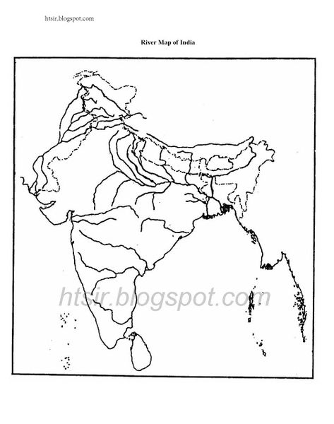 Harish Tripathi: Blank river Map of India ICSE GEOGRAPHY Indian River Map Outline, River Map Of India, Indian River Map, Hindi Poems For Kids, Transparent Wallpaper, Map Of India, River Map, Healing Verses, System Map