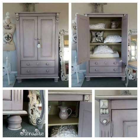 Vintage cabinet... Annie Sloan Paloma... Interior in Versailles... www.facebook.com/PatinaBlue1 Annie Sloan Paloma, French Provincial Interior Design, Annie Sloan Colors, Home Budget, Good Healthy Snacks, Easy Christmas Gifts, Vintage Cabinets, Healthy Snacks For Kids, Fun Kids Food