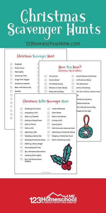 FREE Christmas Scavenger Hunts - kids of all ages will have fun with this free printable Christmas games. This is a great activity for familys and kids of all ages #scavengerhunts #christmasgames #christmas #preschool #familyfun #kindergarten Free Printable Christmas Games, Selfie Scavenger Hunt, Scavenger Hunt Template, Picture Scavenger Hunts, Fun Holiday Games, Arthur Christmas, Christmas Learning, Christmas Scavenger Hunt, Photo Scavenger Hunt