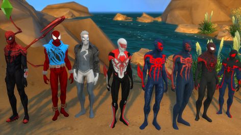 My CC Treasure Trove on Tumblr Spider Women, Gwen Spiderman, Zombie Christmas, Ben Reilly, House Of M, Iron Spider, Spider Woman, Miles Morales, Maxis Match