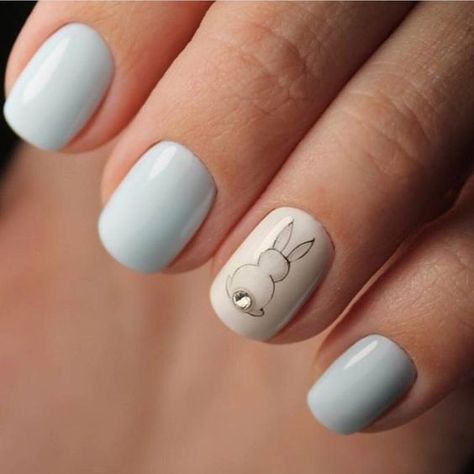 Bunny Nails, Easter Nail Designs, Easter Nail Art, Easter Nails, Accent Nails, Manicure E Pedicure, Cool Nail Art, Summer Makeup, Gorgeous Nails