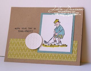 Julie's Stamping Spot -- Stampin' Up! Project Ideas by Julie Davison: March 2009 Male Birthday Cards, Golf Birthday Cards, Cards For Guys, Golf Cards, Art Impressions Cards, Men Cards, Man Cards, Mens Cards, Male Birthday