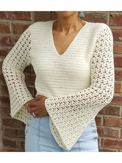 Crochet Patterns - Page 1 Megan Anderson, Cardigan Au Crochet, Crochet Bell Sleeve, 4mm Crochet Hook, Square Top, Crochet Simple, Crochet Cardigan Pattern, Pattern Ideas, Crochet Woman