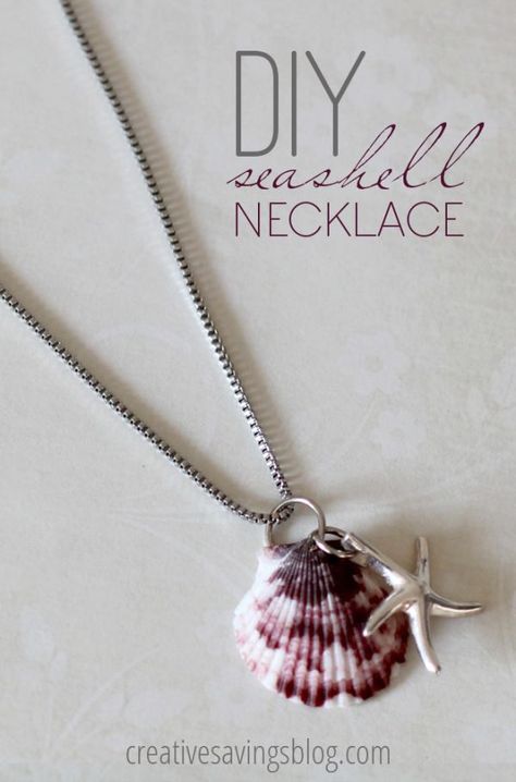 Wearable Jewelry, Sea Shell Necklace, Diy Collier, Seashell Jewelry, Seashell Necklace, Jewelry Kits, Seashell Crafts, Shell Necklace, Shell Jewelry