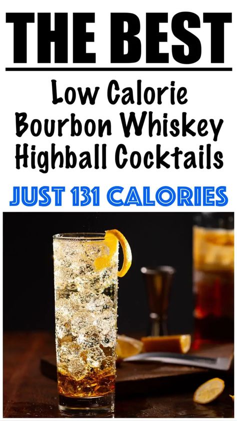 Whiskey Highball, Bourbon Drinks Recipes, Highball Cocktail, Low Calorie Cocktails, Bourbon Drinks, Whiskey Drinks, Whiskey Cocktails, How To Make Beer, Low Cal