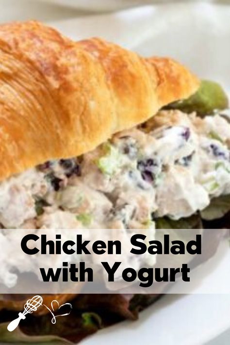 Chicken Salad Yogurt, Chicken Salad With Yogurt, Chicken Salad No Mayo, Mayo Chicken, Yogurt Chicken Salad, Rice Side, Yogurt Recipes, Cheese Flavor, Leftover Chicken