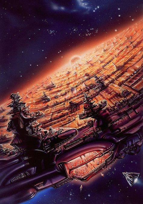 ron walotsky - the architects of hyperspace, analog science fiction and fact, may 1998 Alien Ship, Sci Fi Spaceships, 70s Sci Fi Art, Scifi Fantasy Art, Sci Fi Ships, Classic Sci Fi, Spaceship Art, Class 12, Cyberpunk City