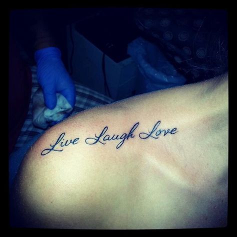 Laugh Tattoo, Small Wrist Tattoos, Wrist Tattoos For Women, Live Love Laugh, Wrist Tattoo, Wrist Tattoos, Live Love, Tattoos For Women, Tattoo Quotes