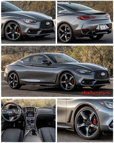 Infiniti Q60S Red Sport 400 Coupe Infiniti Q60, Concept Vehicles, Cars Collection, Ford Mustang Shelby Gt500, Bmw 4 Series, Grey Exterior, Car Designs, Bmw 4, Shelby Gt500