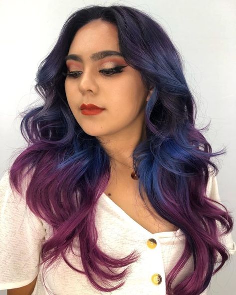 Purple Natural Hair, Purple Hair Ideas, Purple Hair Streaks, Purple Blonde Hair, Blue And Purple Hair, Bright Purple Hair, Purple Grey Hair, Purple Hair Color Ideas, Blue Purple Hair