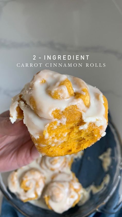 2 Ingredient Carrot Cinnamon Rolls - lilsipper Chocolate Protein Muffins, Nut Free Cookies, Carrot Puree, Cinnamon Cereal, Chocolate Raspberry Cheesecake, Cinnamon Roll Cake, Wheat Free Recipes, Edible Cookies, Cinnamon Recipes