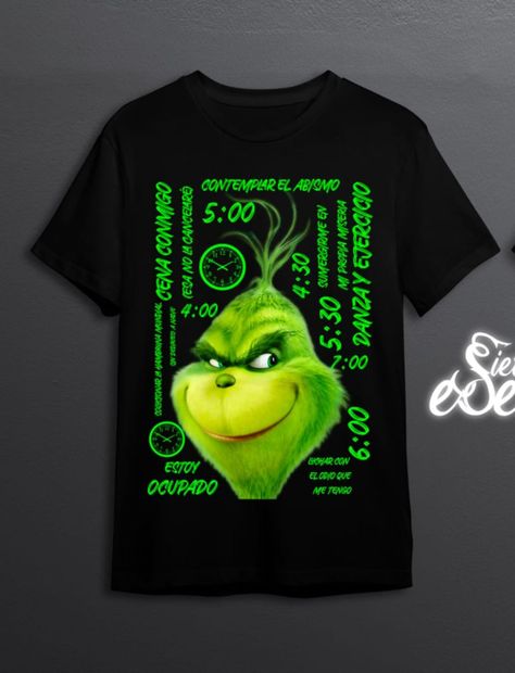 playera del grinch Ideas Navideñas, Bear Design, Grinch, Christmas Shirts, Christmas, Design