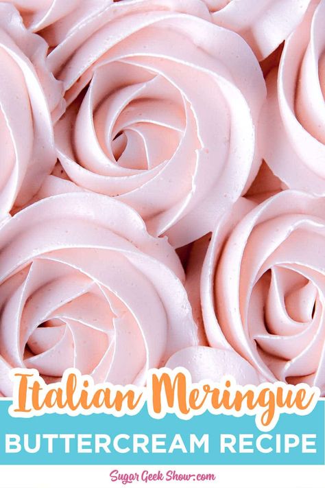 Classic Italian Meringue Buttercream – Sugar Geek Show Buttercream Flavors, Italian Buttercream Frosting, Pear And Almond Cake, Italian Meringue Buttercream, Sugar Geek, Italian Buttercream, Frosting Recipes Easy, Cake Frosting Recipe, Italian Meringue