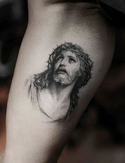 Religious tattoos have long served as profound expressions of faith, religiousness, and personal devotion. Among the most powerful and symbolic designs are the Crown of Thorns, Crucifix, and Crucifixion tattoos. These three interconnected symbols encapsulate the central narrative of Christianity, portraying the suffering and sacrifice of Jesus Christ. The Crown of Thorns tattoo represents the … 15 Three Religious Tattoos the Crown of Thorns Crucifix and Crucifixion Read More » Th... Crucifix Tattoo Men, Crucifixion Tattoo, Crown Of Thorns Tattoo, Religous Tattoo, Thorns Tattoo, Crucifix Tattoo, Maria Tattoo, Jesus Christ Tattoo, Jesus Tattoo Design