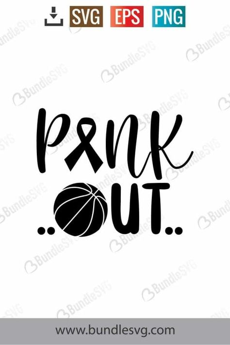 Pink Out Posters Basketball, Pink Out Posters, Pink Out, Svg Free, Svg Free Files, Free Svg, Silhouette Studio, Invitation Cards, Digital Artwork