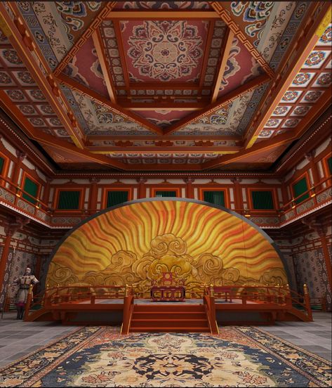 Tang Dynasty Aesthetic, Tang Dynasty Architecture, Vietnamese Architecture, Chinese Staircase, Traditional Chinese House, Asian Temple, Chinese Lady, Chinese Palace, Chinese House