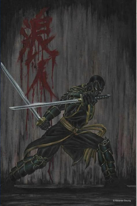 When the nice guy looses hi patience .........DEVIL SHIVERS Ronin Marvel, Marvel Ronin, Ronin Hawkeye, Hawkeye Ronin, Marvel Paintings, Marvel Hawkeye, Ninja Art, Shadow Warrior, New Avengers