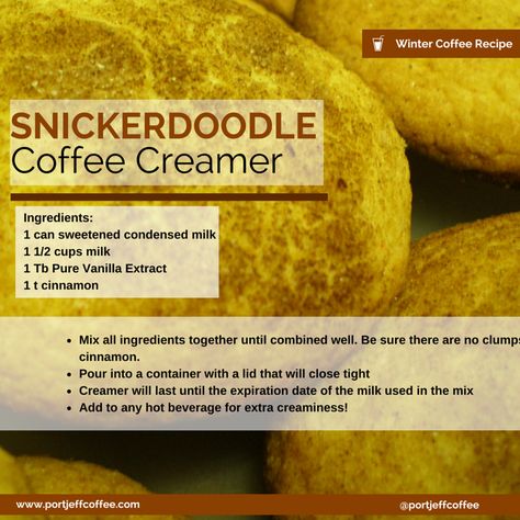 Yum! Snickerdoodle creamer #recipe. Snickerdoodle Coffee Creamer, Iced Coffee Recipe Keurig, Flavored Coffee Creamer Recipes, Coffee Creamer Recipes, Homemade Creamer, Ninja Coffee Bar Recipes, Diy Coffee Drinks, Homemade Coffee Creamer Recipe, Healthy Coffee Creamer