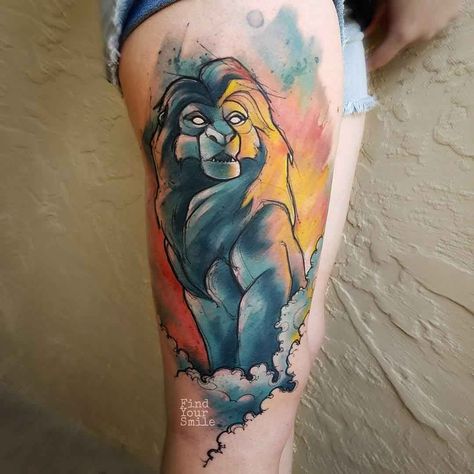 lion king tattoo mufasa Mufasa Tattoo, Disney Sleeve Tattoos, Medium Tattoos, Sky Tattoos, Lion King Tattoo, King Tattoo, Hp Tattoo, King Tattoos, Geek Tattoo