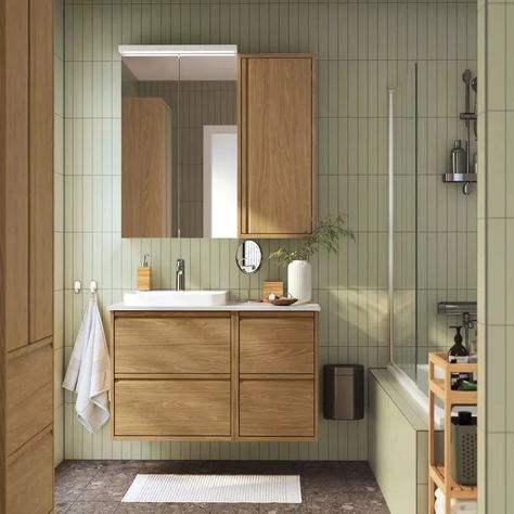 Shallow Wall Cabinet, Colorful Shelf, Freestanding Mirrors, Ikea Bathroom, Wash Stand, Drawer Divider, Bathroom Wall Cabinets, Integrated Handles, Bathroom Solutions