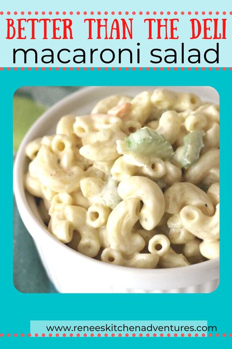 New York Deli Macaroni Salad, Deli Mac Salad, Mac Salad Dressing Recipe, Best Macaroni Salad Ever Pioneer Woman, Sour Cream Macaroni Salad, Southern Style Macaroni Salad, Macaroni Salad Deli Style, Reser's Macaroni Salad, Macaroni Salad With Sweet Pickles