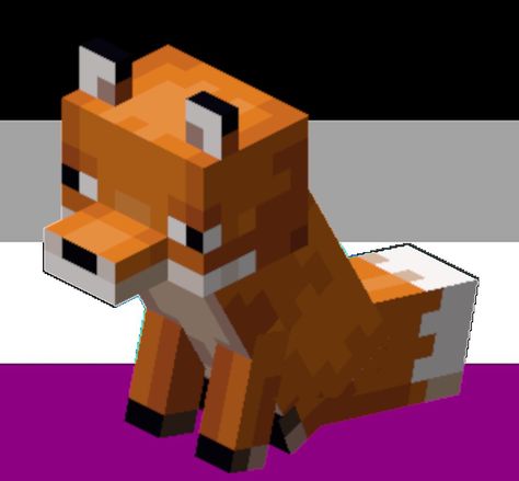 Minecraft Icon, Fox Sitting, Anti Flag, Gay Outfits, Ace Pride, Minecraft Mobs, Gay Outfit, Asexual Pride, Lgbtq Flags