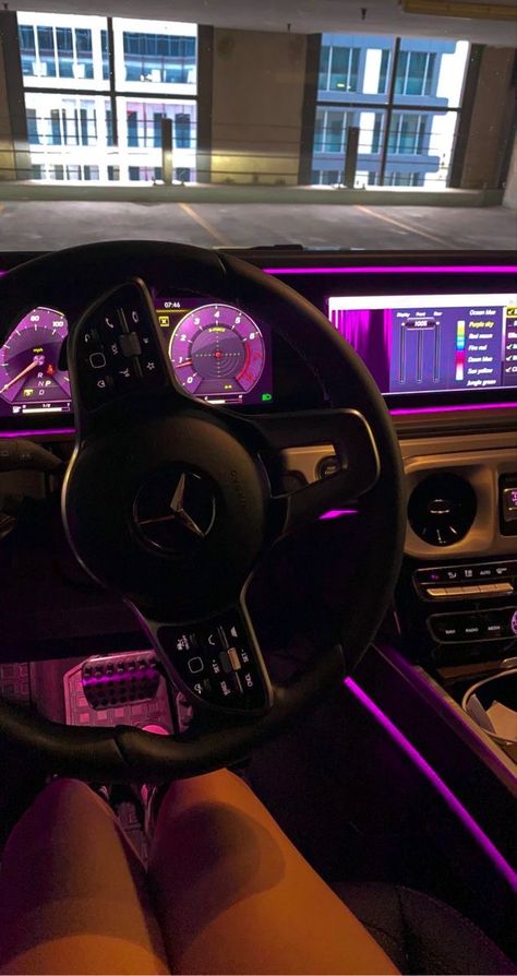 Inside Of Car, مرسيدس بنز, Whatsapp Wallpaper Cute, Dream Cars Mercedes, Luxury Car Interior, Girly Car, Car Goals, Car Aesthetic, Car Led Lights