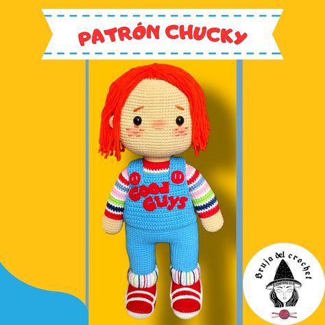 AMIGURUMI CHUCKY PATTERN Spanish and English - Etsy Chucky Pattern, Spanish And English, Halloween Crochet, Gift Registry, Crochet Projects, Amigurumi, Etsy Accessories, Pet Supplies, Gift Card