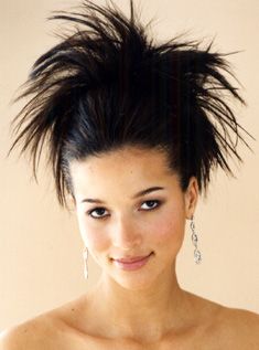 Spiky Updo, Soft Hairstyles, Spiky Bun, Phantom Tollbooth, Half Bun Hairstyles, Tango Dresses, Wedding Headwear, 90s Hair, Office Hairstyles