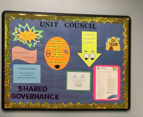 Hospital Unit Bulletin Board Ideas, Unit Based Council Nursing Boards, Unit Council Nursing Ideas, Nursing Unit Council Ideas, Shared Governance Nursing, Unit Based Council Nursing Ideas, Nursing Education Board Ideas, Nursing Unit Bulletin Board Ideas, Employee Engagement Board