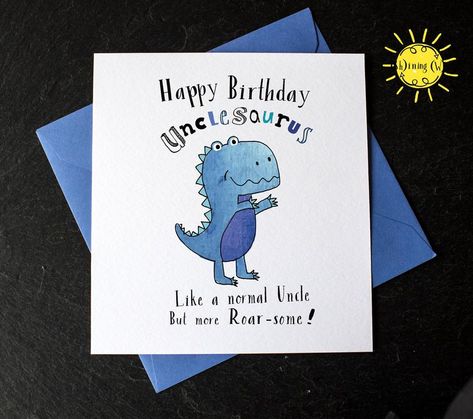 Happy Birthday Unclesaurus Uncle birthday card Dinosaur card | Etsy Grandpa Birthday Card, Grandpa Card, Uncle Birthday, Birthday Cards For Brother, Birthday Cards For Son, Grandpa Birthday, Dinosaur Cards, Brother Birthday